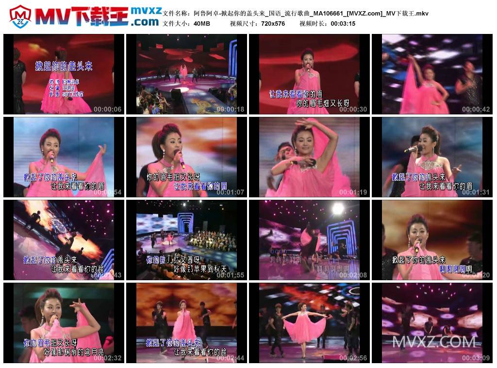 阿鲁阿卓-掀起你的盖头来_国语_流行歌曲_MA106661
